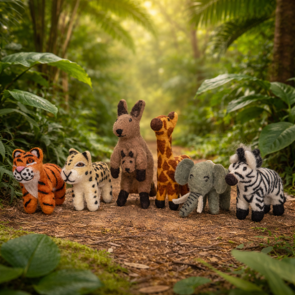 Wild Animal Ornaments Collection
