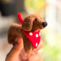 Handmade Felt Dachshund Ornament