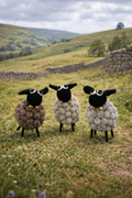 Sheep with Bells Felt Ornament