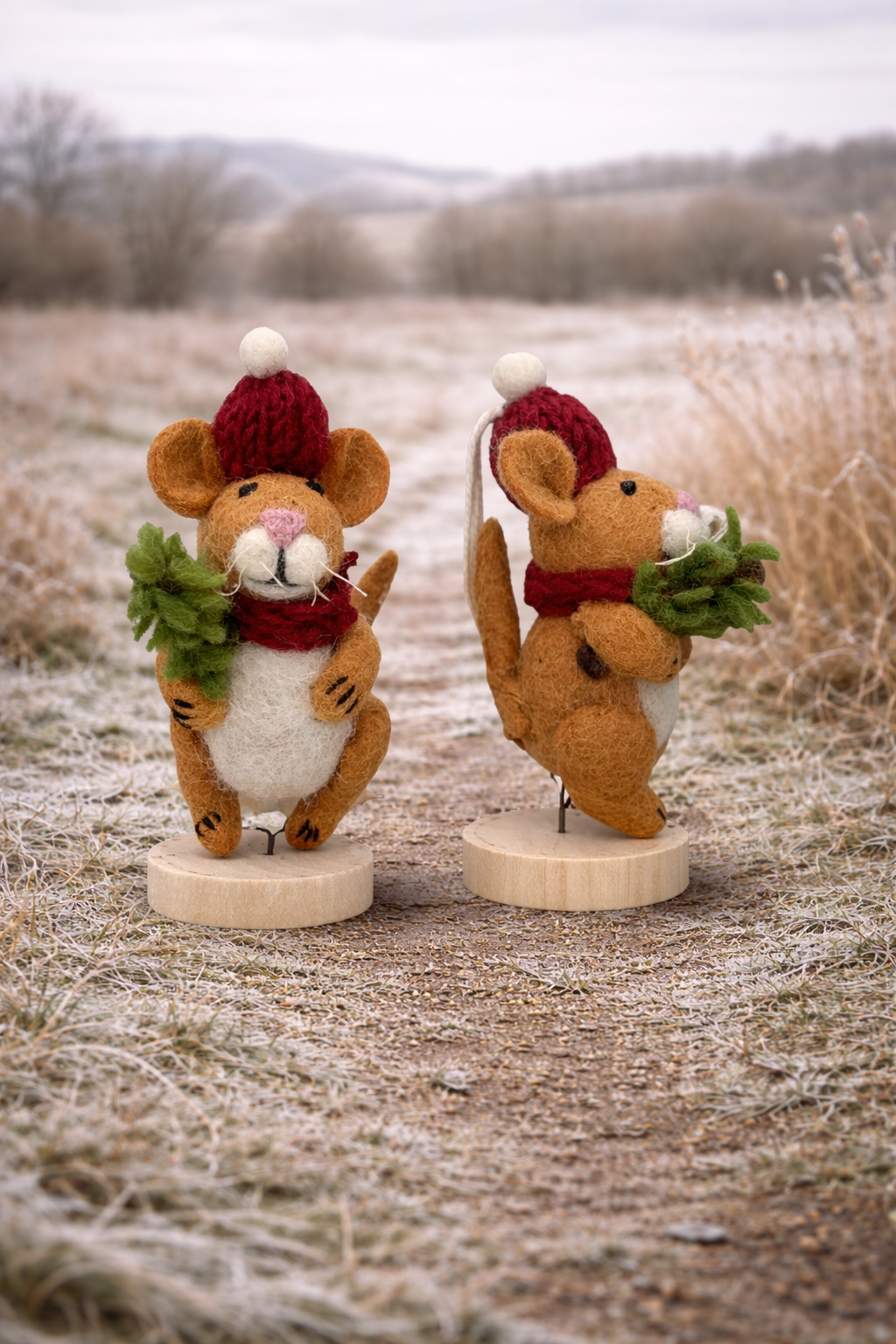 Christmas Mouse – Handmade Felt Ornament