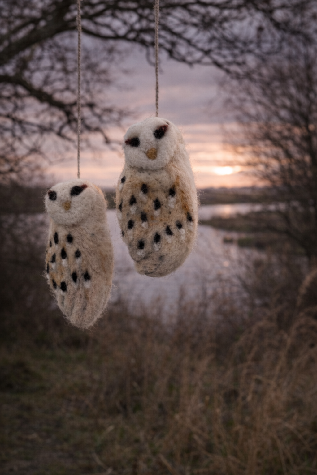 Barn Owl Felt Hanging Ornament