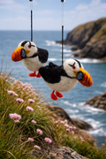 Handmade Wool Felt Puffin Ornament