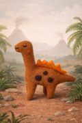 Rusty the Dinosaur – Handmade Felt Ornament
