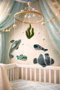 Handmade Felt Sea Life Nursery Mobile