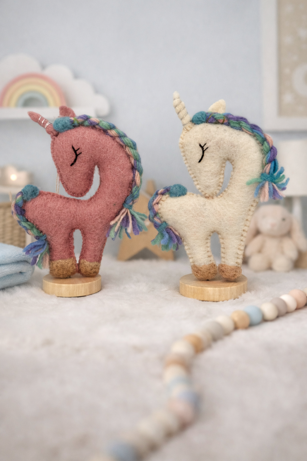 Dreamy Unicorn – Handmade Felt Ornament