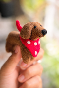 Handmade Felt Dachshund Ornament