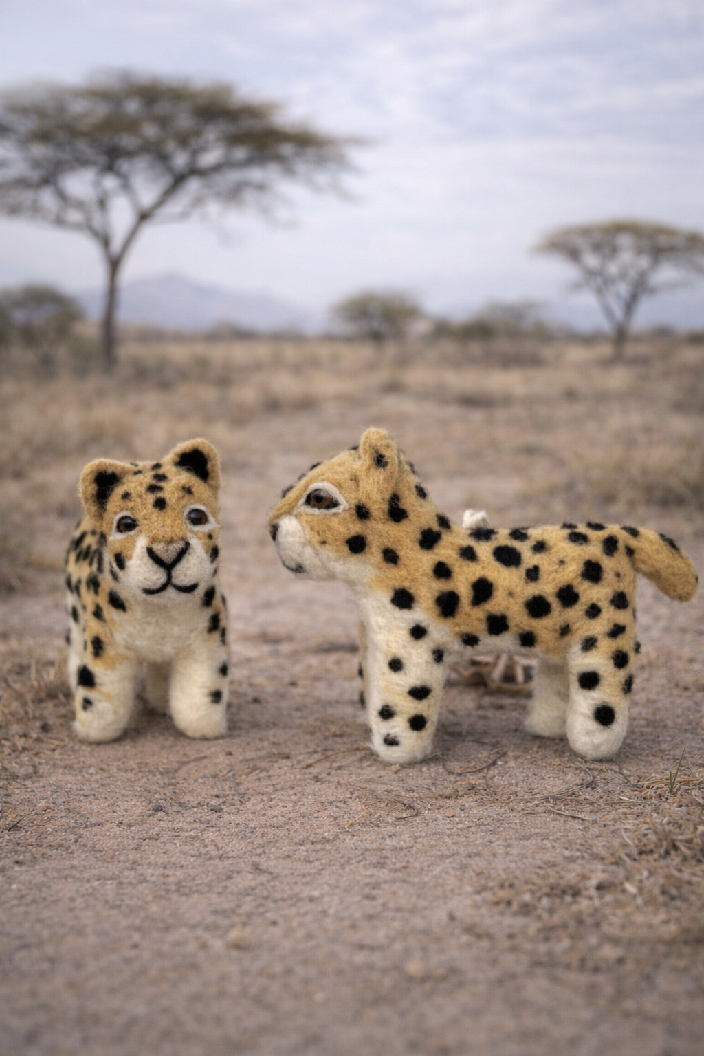 Handmade Felt Leopard Ornament