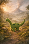 Leafy the Dinosaur – Handmade Felt Ornament