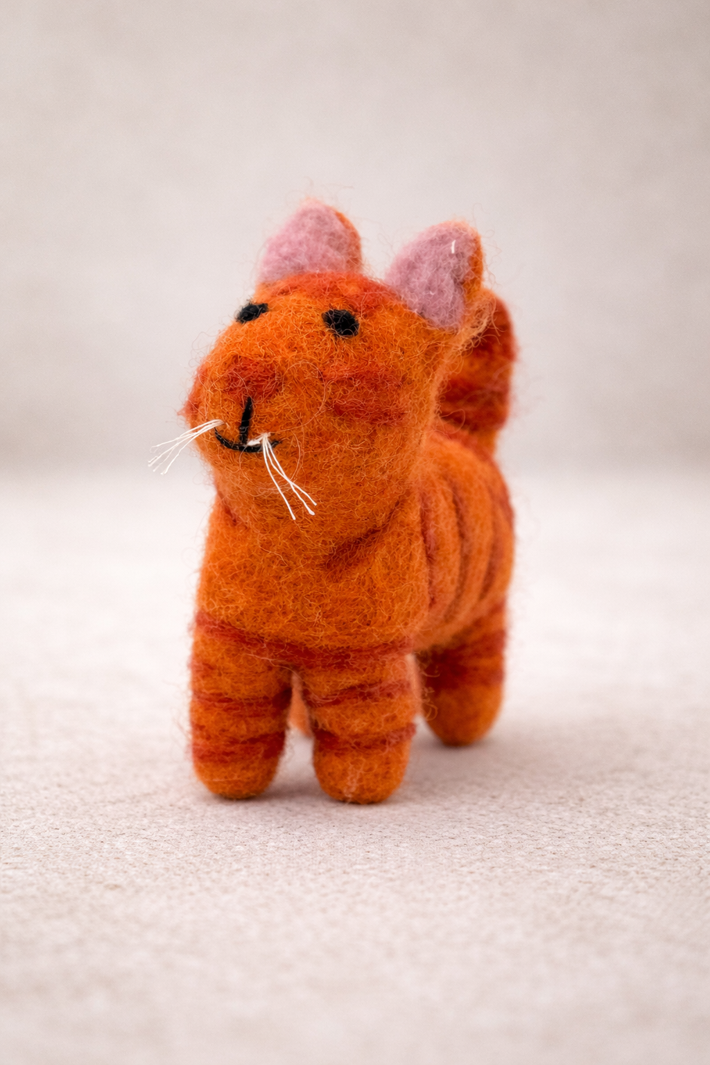 Ginger Tabby Cat Felt Ornament
