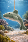 Handmade Felt Dolphin Ornament