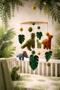 Handmade Felt Dinosaur Nursery Mobile