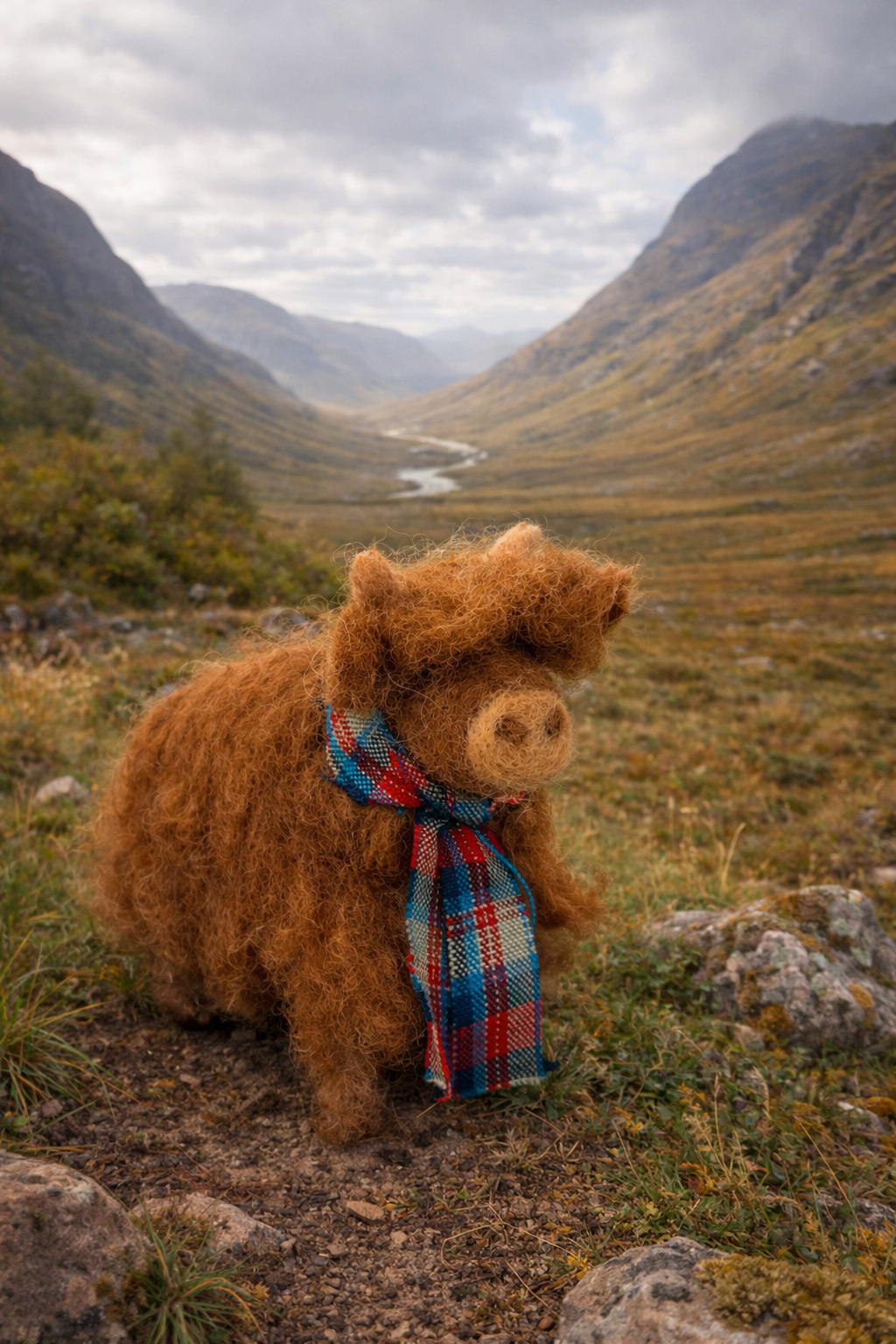 Highland Cow – Handmade Felt Ornament