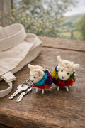 Felt Sheep Keyring – Handmade Wool Accessory