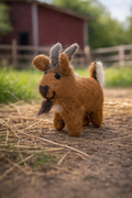 Handmade Wool Felt Goat Ornament