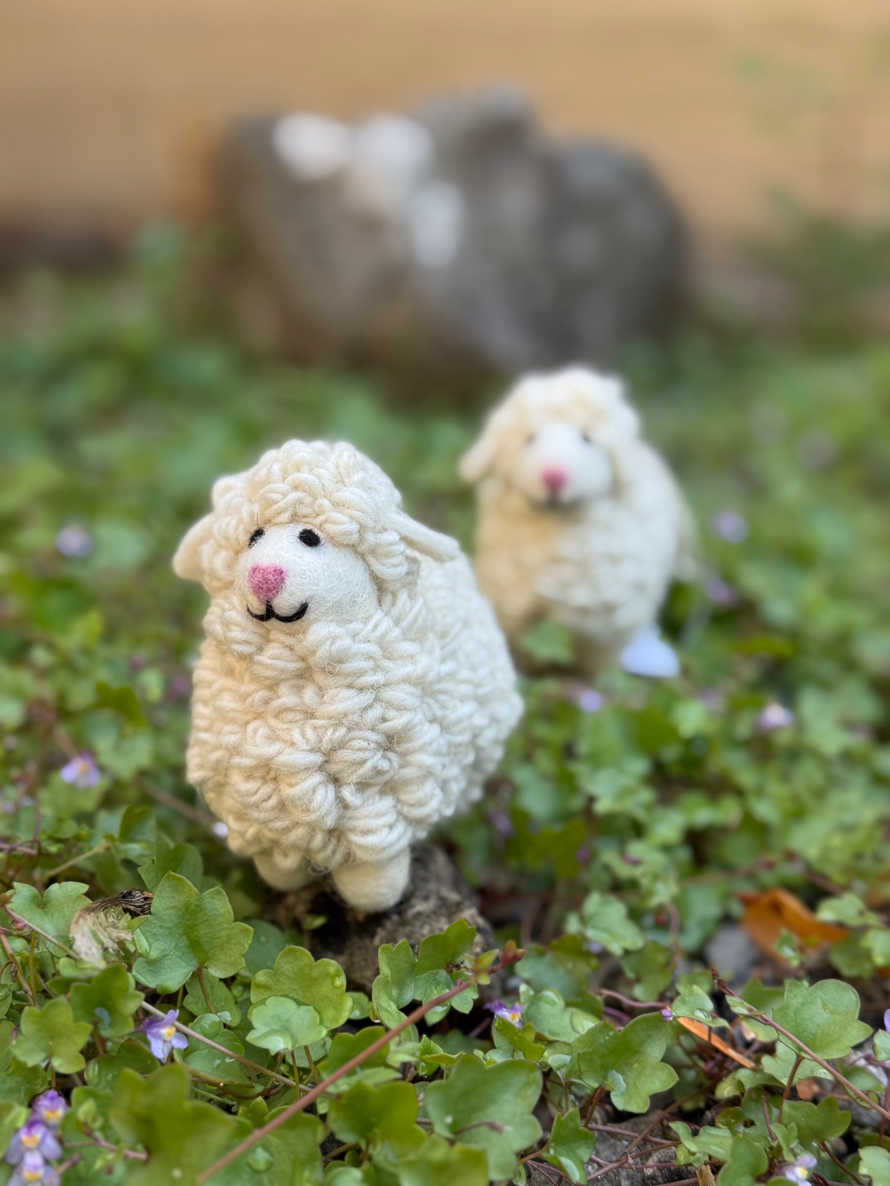 Handmade Wool Felt Sheep Ornament