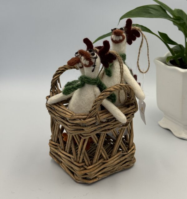 Fair-Trade Handmade Quirky Chicken Ornament with Glasses - Image 2
