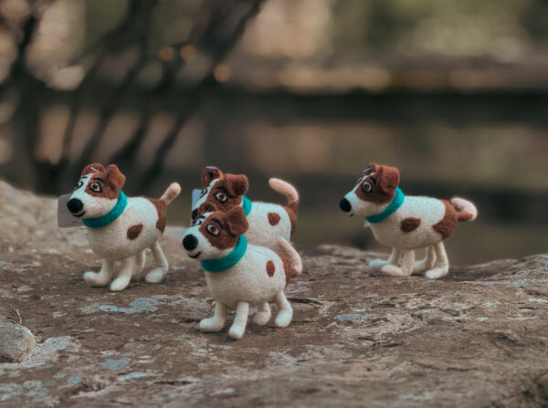 Fair-Trade Handmade Felted Max Dog - Image 5