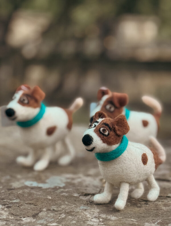 Fair-Trade Handmade Felted Max Dog - Image 4