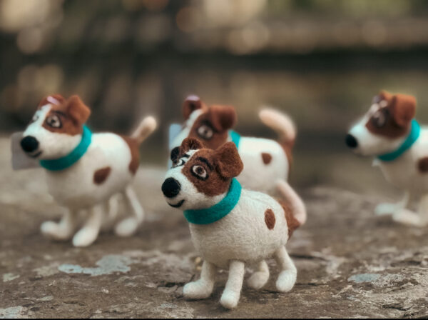 Fair-Trade Handmade Felted Max Dog - Image 3