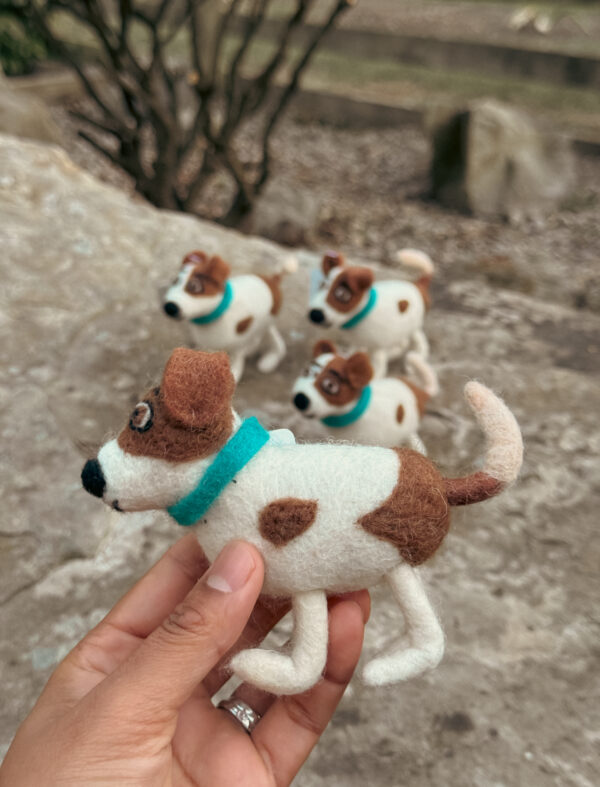 Fair-Trade Handmade Felted Max Dog - Image 2