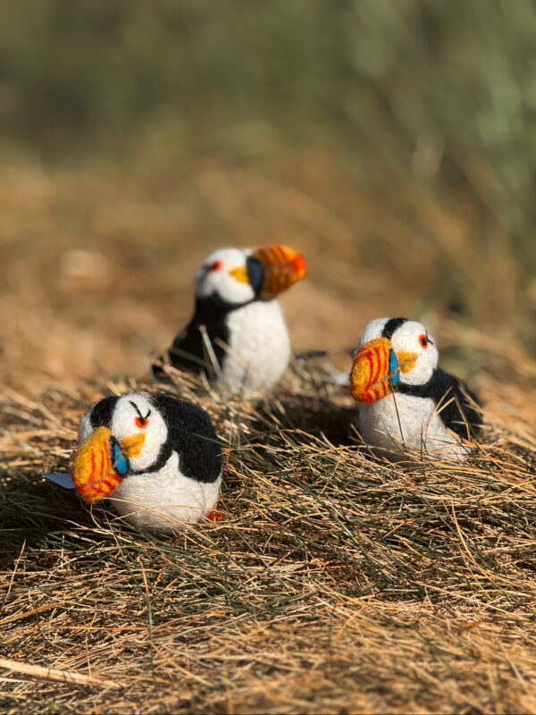 Fair-Trade Handmade Felt Puffin Ornament