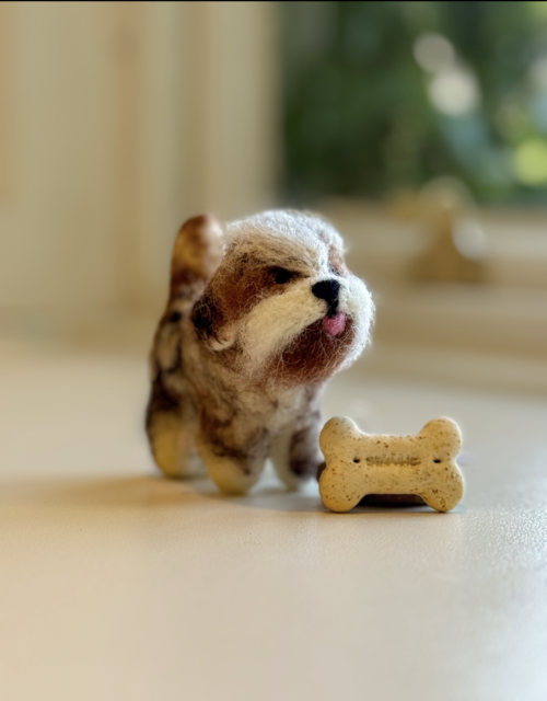 Fair-Trade Handmade Felt Dog Ornament – Inspired by Yanki the Pup from Nepal