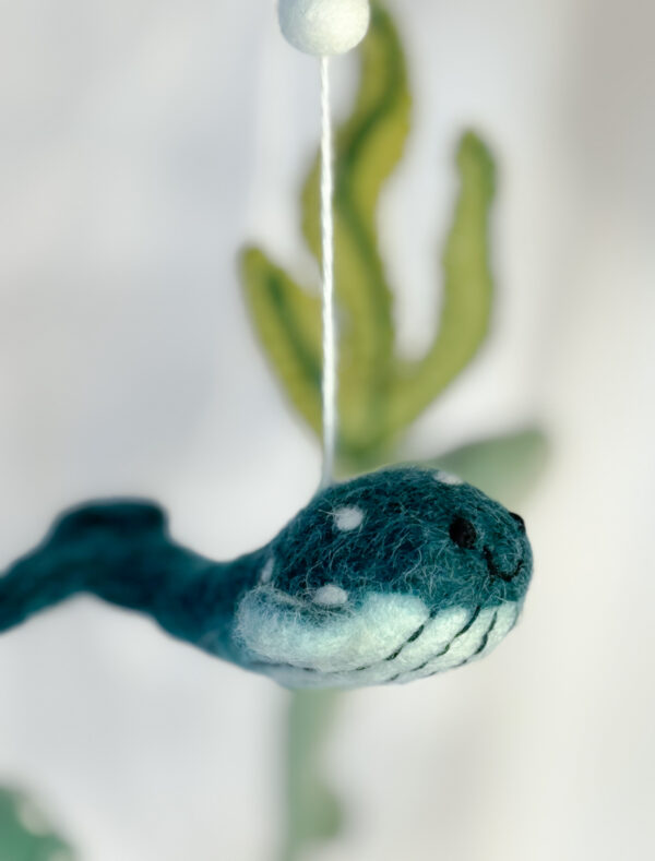 Fair-Trade Handmade Felt Ocean Mobile – Aquatic Sea Animal Nursery Decor – Ethical Gift for Baby or Ocean Lovers - Image 8