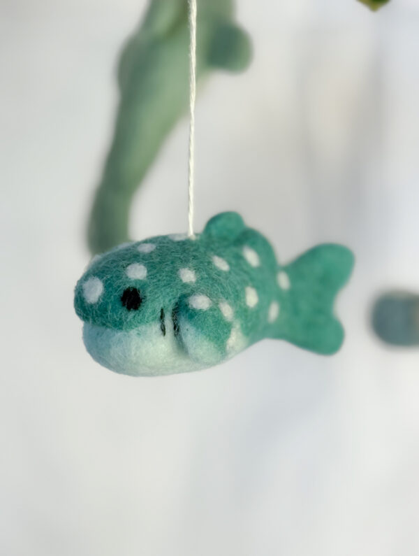 Fair-Trade Handmade Felt Ocean Mobile – Aquatic Sea Animal Nursery Decor – Ethical Gift for Baby or Ocean Lovers - Image 6