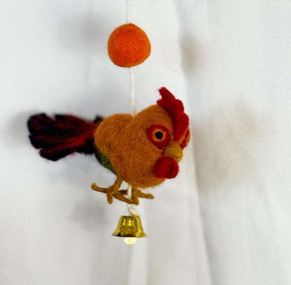 Fair-Trade Handmade Felt Farm Animal Hanger – Wool Barnyard Friends Wall Decor – Ethical Gift for Baby or Nursery - Image 4