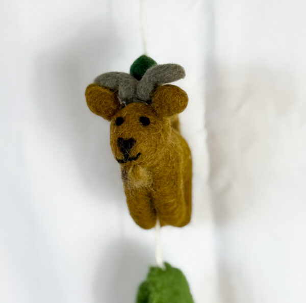 Fair-Trade Handmade Felt Farm Animal Hanger – Wool Barnyard Friends Wall Decor – Ethical Gift for Baby or Nursery - Image 3