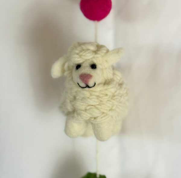 Fair-Trade Handmade Felt Farm Animal Hanger – Wool Barnyard Friends Wall Decor – Ethical Gift for Baby or Nursery - Image 5