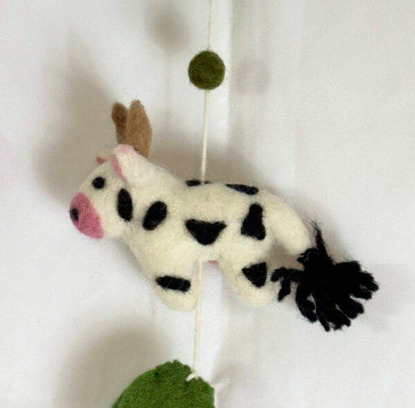 Fair-Trade Handmade Felt Farm Animal Hanger – Wool Barnyard Friends Wall Decor – Ethical Gift for Baby or Nursery - Image 6